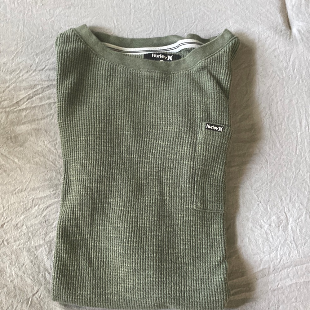 green camping soft shirt hurley